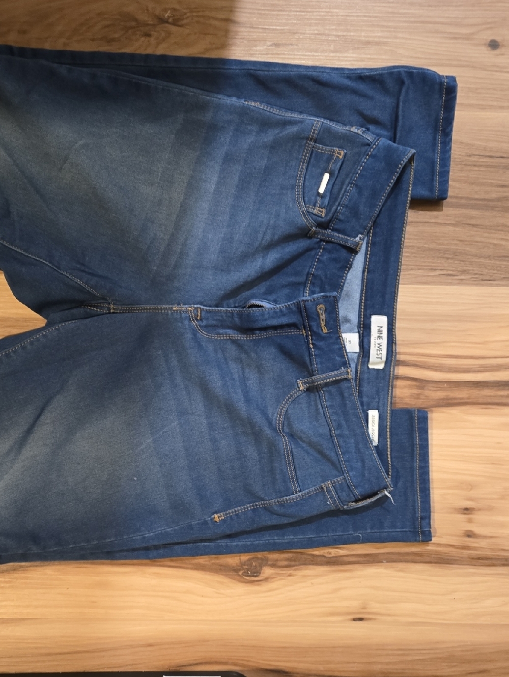 Nine West Men's Dark Blue Slim Straight Jeans